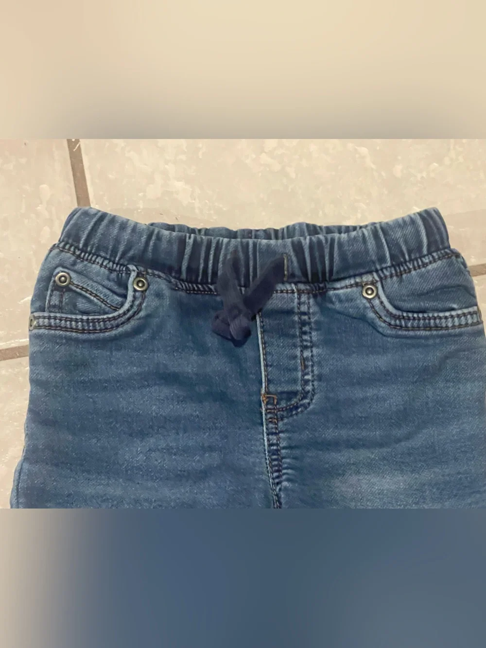 Carter's Kids Dark Blue Elastic Waist Jogger Jeans Size 24m